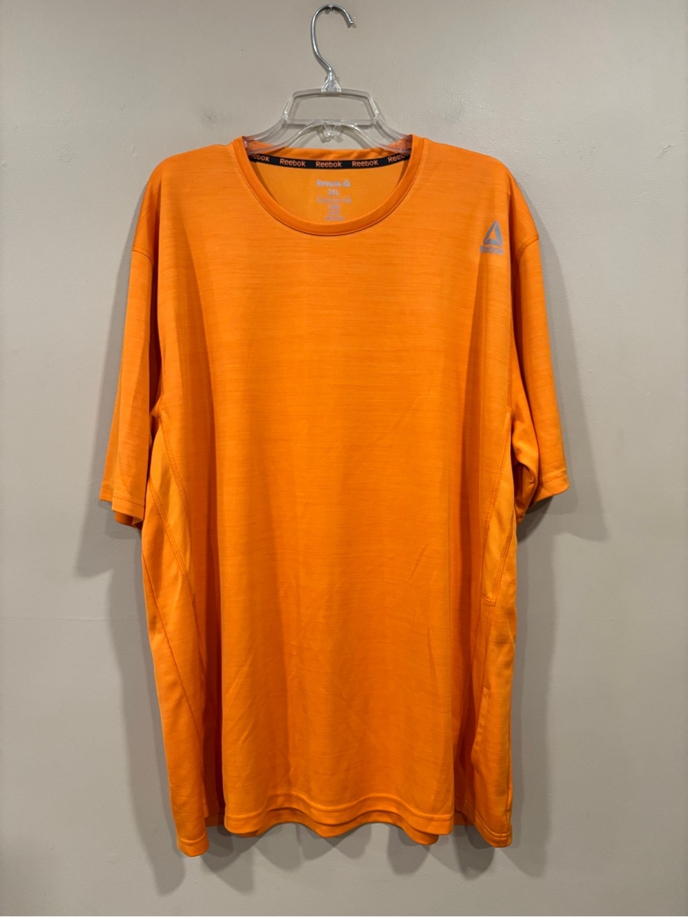 Reebok Men’s Short Sleeve Crew Neck Orange Athletic Pullover T-Shirt Size 3XL